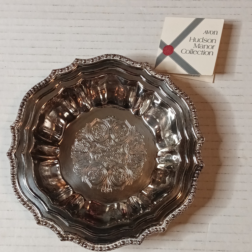 Avon Silverplated Trinket or Candy Dish Made in Italy